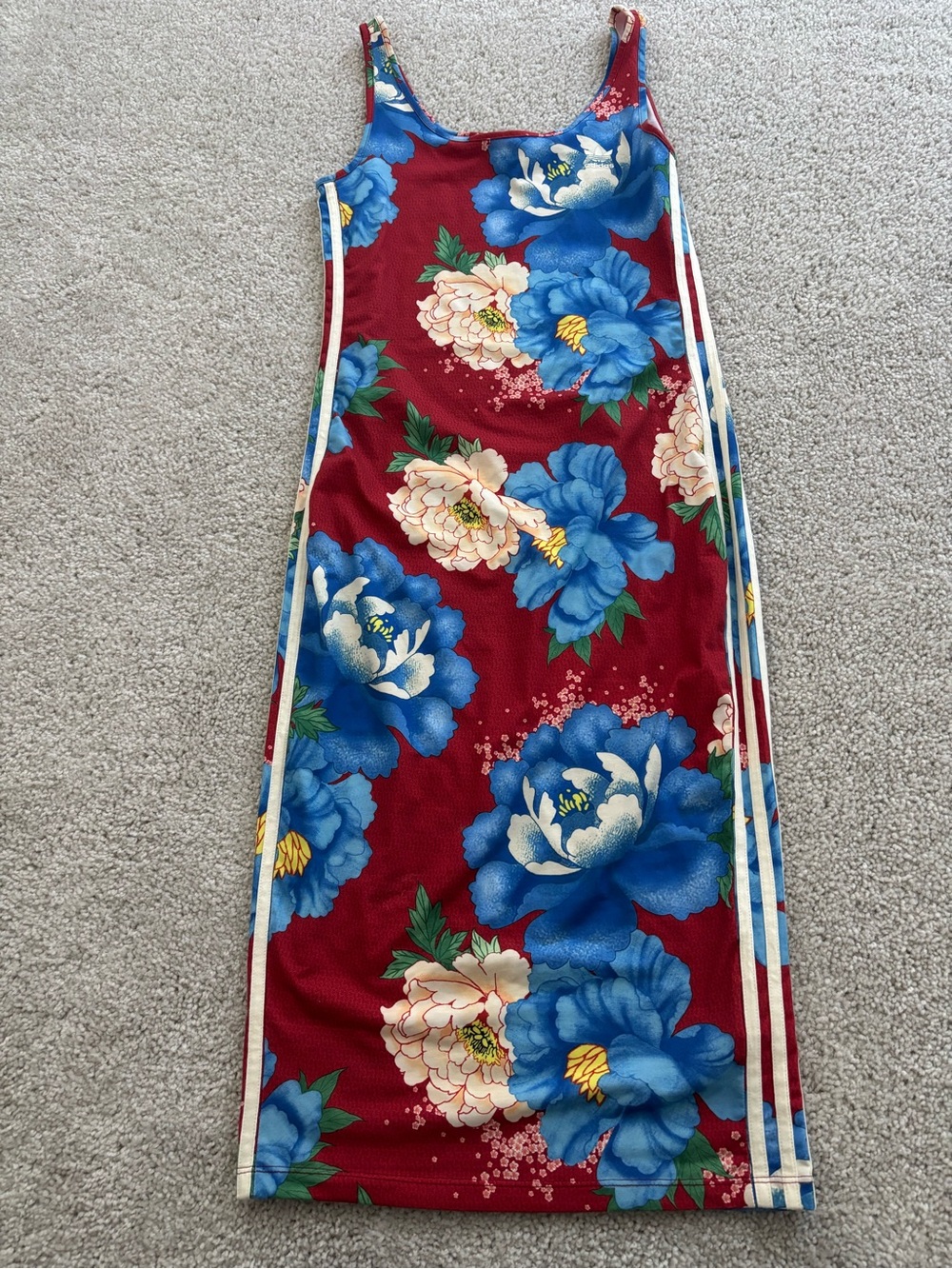 adidas Kids Floral Print Bottoms in Red, Blue, White